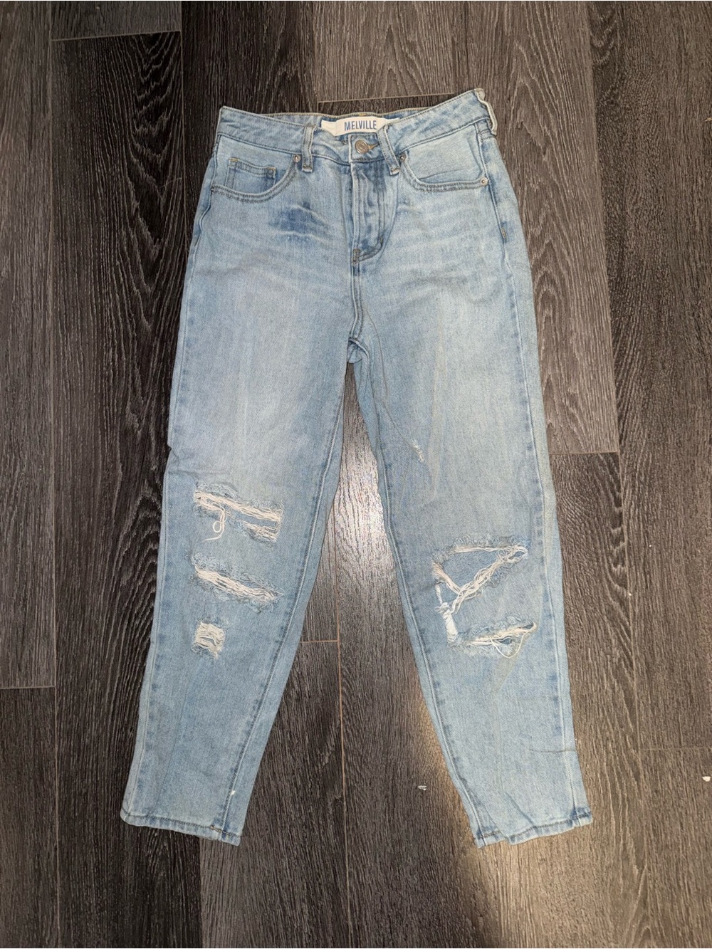 Brandy Melville Light Wash Ripped Boyfriend Jeans